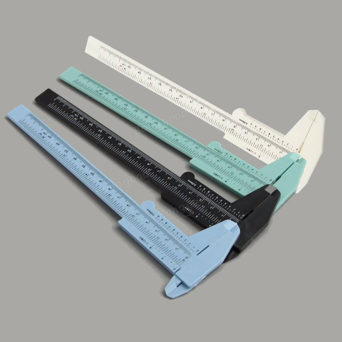150mm Plastic Vernier Caliper Gauge Ruler Sliding Tool Metal Random Color