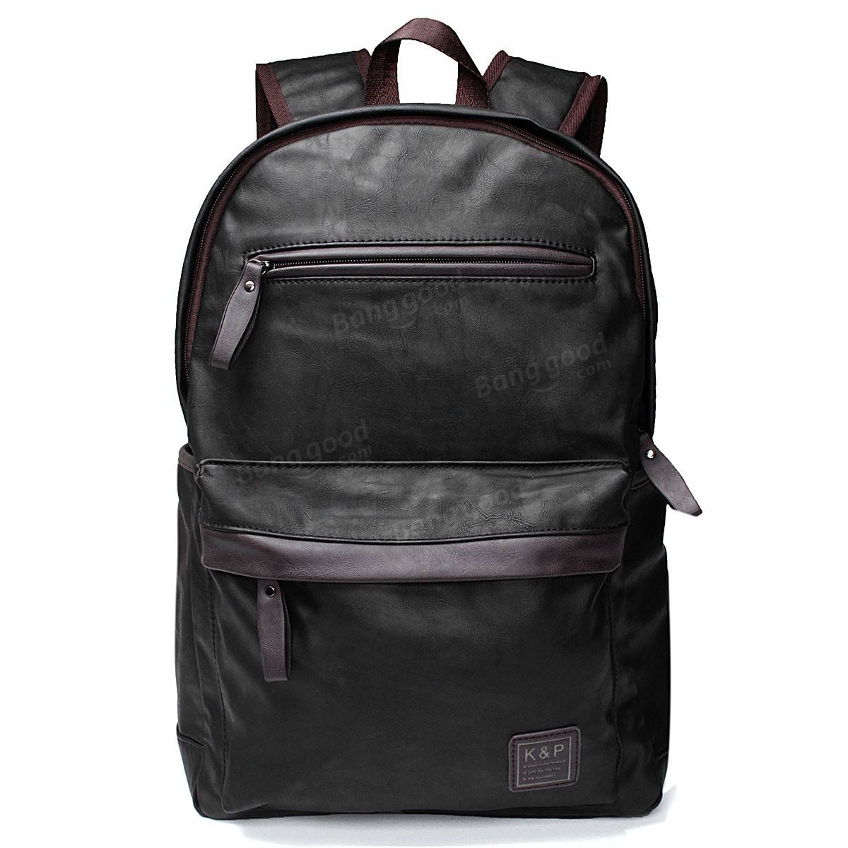 Mens Leather Laptop Hiking Backpack Rucksack Shoulder Travel School Bag Sale - 0