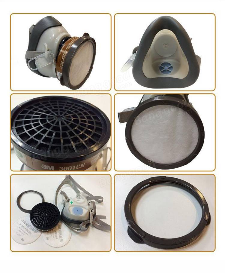 1201 Protective Dust Decoration Formaldehyde PM2.5 Mask Respirator With 5 Pcs Filters