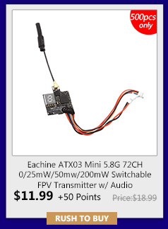 Eachine ATX03 Mini 5.8G 72CH 0/25mW/50mw/200mW Switchable FPV Transmitter w/ Audio