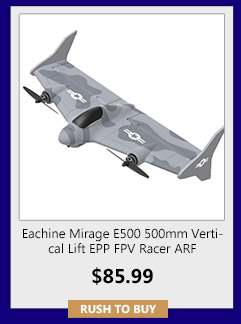 Eachine Mirage E500 500mm Wingspan Vertical Lift Flight EPP FPV Racer RC Airplane ARF