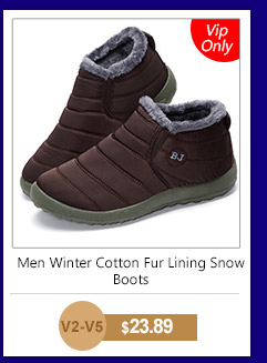 Men Winter Cotton Fur Lining Snow Boots