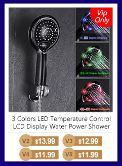 3 Colors LED Temperature Control LCD Display Water Power Shower Head for Baby Pregnant Women