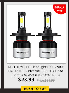 NIGHTEYE LED Headlights 9005 9006 H4 H7 H11 Universal COB LED Headlight 36W 4500LM 6500K Bulbs