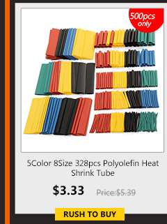 5Color 8Size 328pcs Polyolefin Heat Shrink Tube