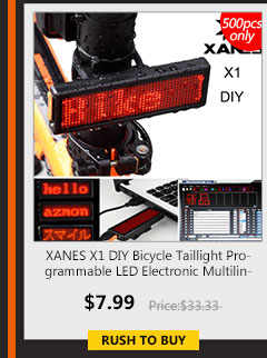 XANES X1 DIY Bicycle Taillight Programmable LED Electronic Multilingual Advertising Display 