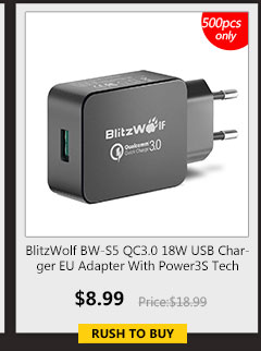 BlitzWolf BW-S5 QC3.0 18W USB Charger EU Adapter With Power3S Tech