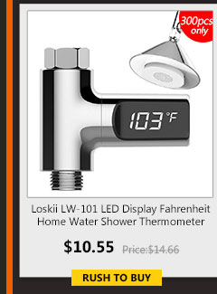 Loskii LW-101 LED Display Fahrenheit Home Water Shower Thermometer 