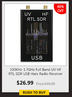100KHz-1.7GHz Full Band UV HF RTL-SDR USB Ham Radio Receiver 