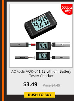 AOKoda AOK-041 1S Lithium Battery Tester Checker