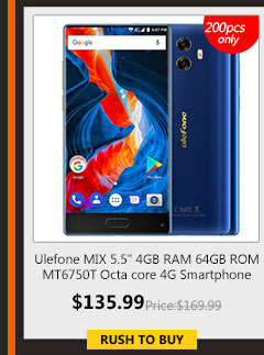 Ulefone MIX 5.5'' 4GB RAM 64GB ROM MT6750T Octa core 4G Smartphone