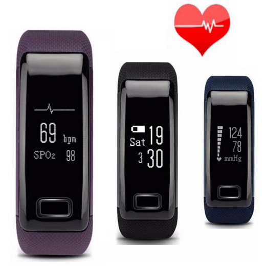 Blood Pressure HR Monitor Pedometer Sport Smart Bracelet 