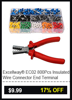 Excellway EC02 800Pcs Insulated Wire Connector End Terminal With Crimper Plier
