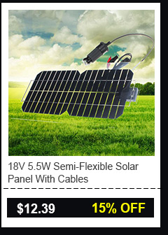 18V 5.5W Semi-Flexible Solar Panel With Cables