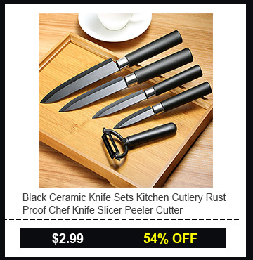 Black Ceramic Knife Sets Kitchen Cutlery Rust Proof Chef Knife Slicer Peeler Cutter