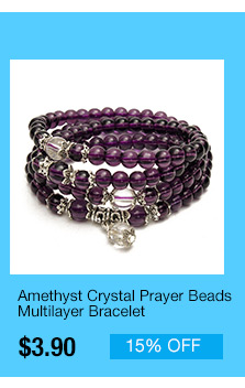 Amethyst Crystal Prayer Beads Multilayer Bracelet