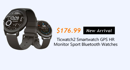 Ticwatch2 Smartwatch GPS HR Monitor Sport Bluetooth Watches