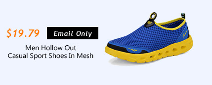 Men Hollow Out Casual Sport Shoes In Mesh