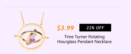 Time Turner Rotating Hourglass Pendant Necklace
