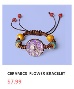 Ceramics Hand Woven Babysbreath Flower Bracelet