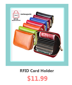 RFID Genuine Leather 13 Card Holder