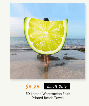 3D Lemon Watermelon Fruit Printed Beach Towel
