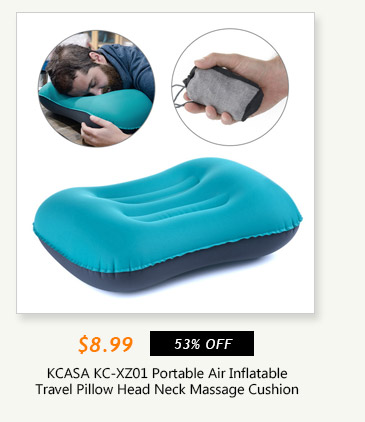 KCASA KC-XZ01 Portable Air Inflatable Travel Pillow Camping Office Rest Head Neck Massage Cushion