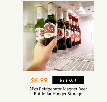 2Pcs Refrigerator Magnet Beer Bottle Jar Hanger Storage