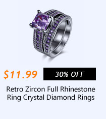 Retro Zircon Full Rhinestone Ring Crystal Diamond Rings