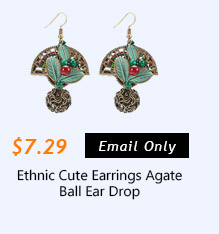 Ethnic Cute Earrings Agate Ball Ear Drop Women Jewelry