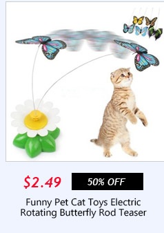 Funny Pet Cat Toys Electric Rotating Butterfly Rod Teaser