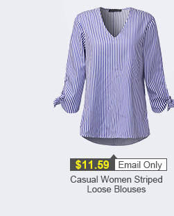 Casual Women Striped Loose Blouses