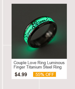 Couple Love Ring Luminous Finger Titanium Steel Ring Unisex