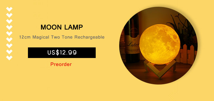 12cm Magical Two Tone Rechargeable Moon Lamp