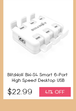 BlitzWolf BW-S4 Smart 6-Port High Speed Desktop USB Charger