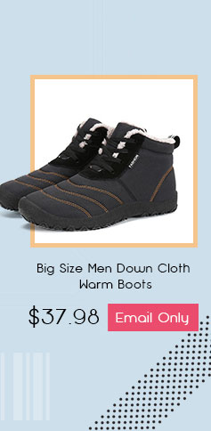 Big Size Men Down Cloth Warm Boots
