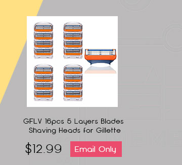 GFLV 16pcs 5 Layers Blades Shaving Heads for Gillette