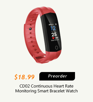 CD02 Continuous Heart Rate Monitoring Smart Bracelet Watch