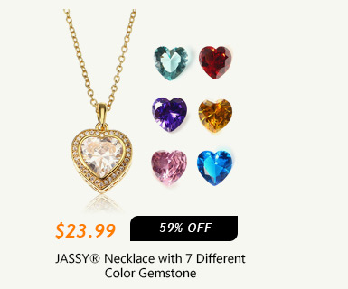 JASSY® Necklace with 7 Different Color Gemstone 