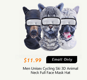 Men Unisex Cycling Ski 3D Animal Neck Full Face Mask Hat 