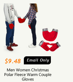 Men Women Christmas Polar Fleece Warm Couple Gloves