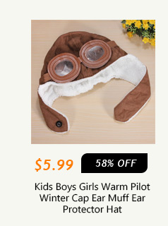 Kids Boys Girls Warm Pilot Winter Cap Ear Muff Ear Protector Hat