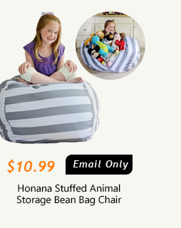 Honana Stuffed Animal Storage Bean Bag Canvas Chair Home Organizer