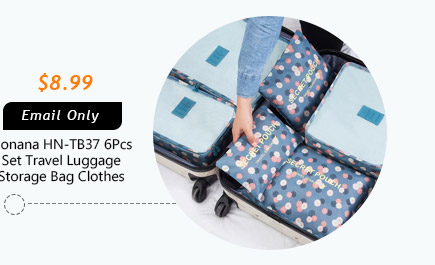 Honana HN-TB37 6Pcs Set Travel Luggage Storage Bag Clothes Organizer