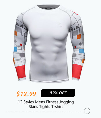 12 Styles Mens Fitness Jogging Skins Tights T-shirt 