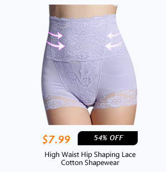 High Waist Hip Shaping Lace Cotton Shapewear