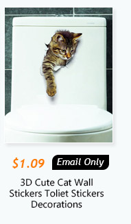 3D Cute Cat Wall Stickers Toliet Stickers Decorations