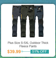 Plus Size S-5XL Mens Outdoor Winter Thick Fleece Pants
