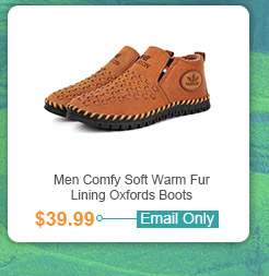 Men Comfy Soft Warm Fur Lining Oxfords Boots