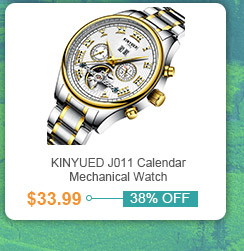 KINYUED J011 Calendar Stainless Steel Mechanical Watch
